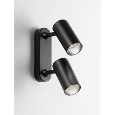 757 SPOT CON 2 LUCI ORIENTABILI IN ALLUMINIO BIANCO O NERO CON PORTALAMPADE GU10 DI ISYLUCE ISYLUCE - Cristalensi Shop Online