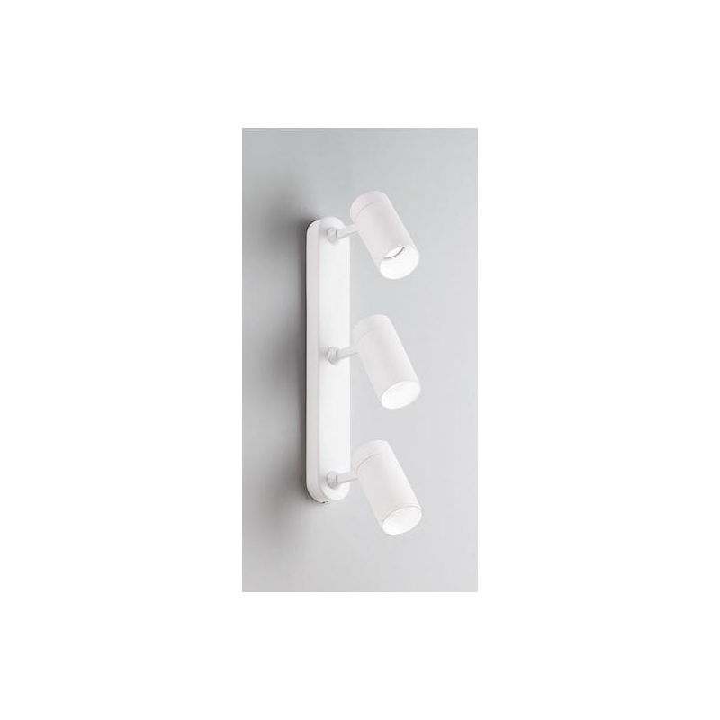 758 SPOT CON 3 LUCI ORIENTABILI IN ALLUMINIO BIANCO O NERO CON PORTALAMPADE GU10 DI ISYLUCE ISYLUCE - Cristalensi Shop Online