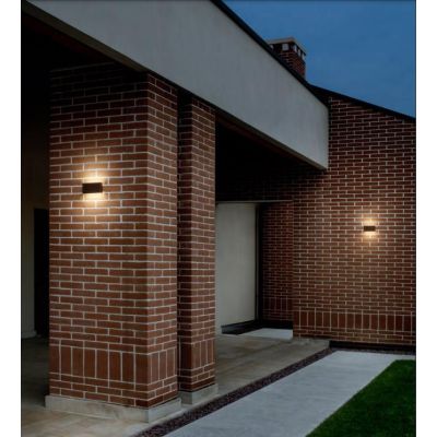 BAR54 APPLIQUE DA ESTERNO BIEMISSIONE IP54 LED 12W LUCE 3000K O 4000K BIANCA ANTRACITE O CORTEN ISYLUCE - Cristalensi Shop Onlin