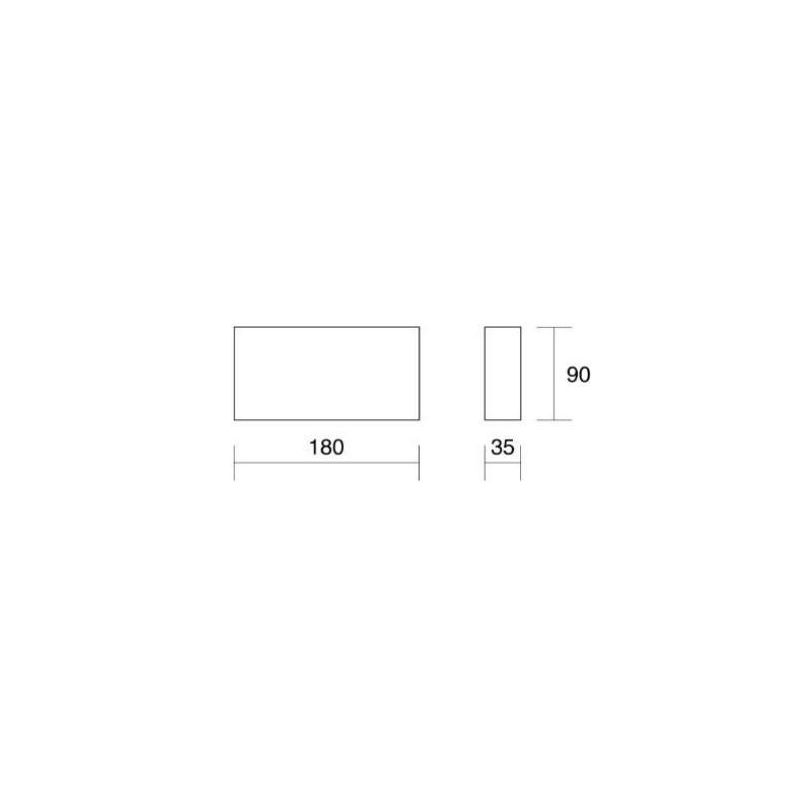 BAR54 APPLIQUE DA ESTERNO BIEMISSIONE IP54 LED 12W LUCE 3000K O 4000K BIANCA ANTRACITE O CORTEN ISYLUCE - Cristalensi Shop Onlin
