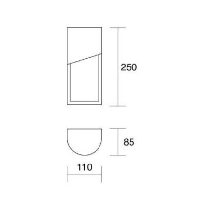 SECTION APPLIQUE DA ESTERNO IP54 BIANCA ANTRACITE O CORTEN DESIGN MODERNO ATTACCO E27 ISYLUCE - Cristalensi Shop Online
