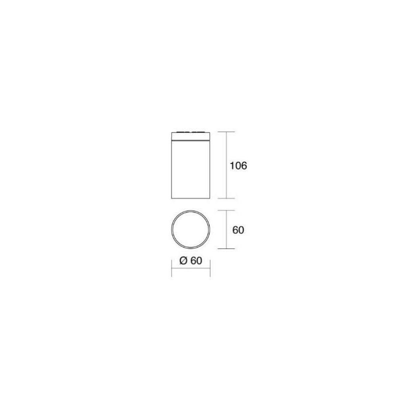 581 582 FARETTO PER ESTERNI A CILINDRO IP54 BIANCO O ANTRACITE ATTACCO GU10 MODERNO ISYLUCE - Cristalensi Shop Online