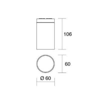 581 582 FARETTO PER ESTERNI A CILINDRO IP54 BIANCO O ANTRACITE ATTACCO GU10 MODERNO ISYLUCE - Cristalensi Shop Online