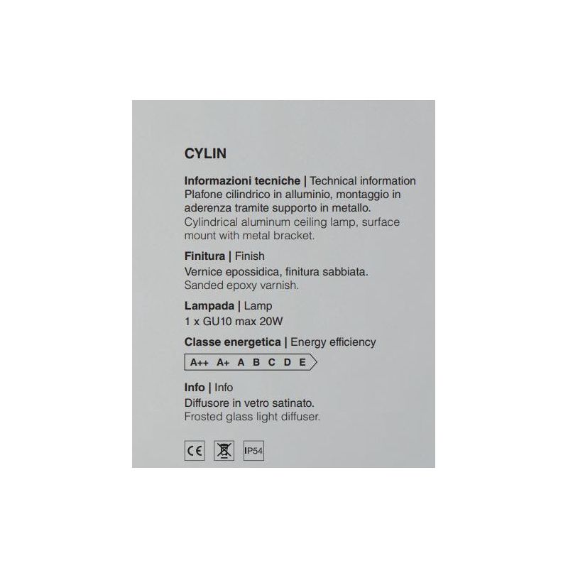 581 582 FARETTO PER ESTERNI A CILINDRO IP54 BIANCO O ANTRACITE ATTACCO GU10 MODERNO ISYLUCE - Cristalensi Shop Online