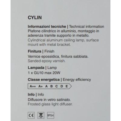 581 582 FARETTO PER ESTERNI A CILINDRO IP54 BIANCO O ANTRACITE ATTACCO GU10 MODERNO ISYLUCE - Cristalensi Shop Online