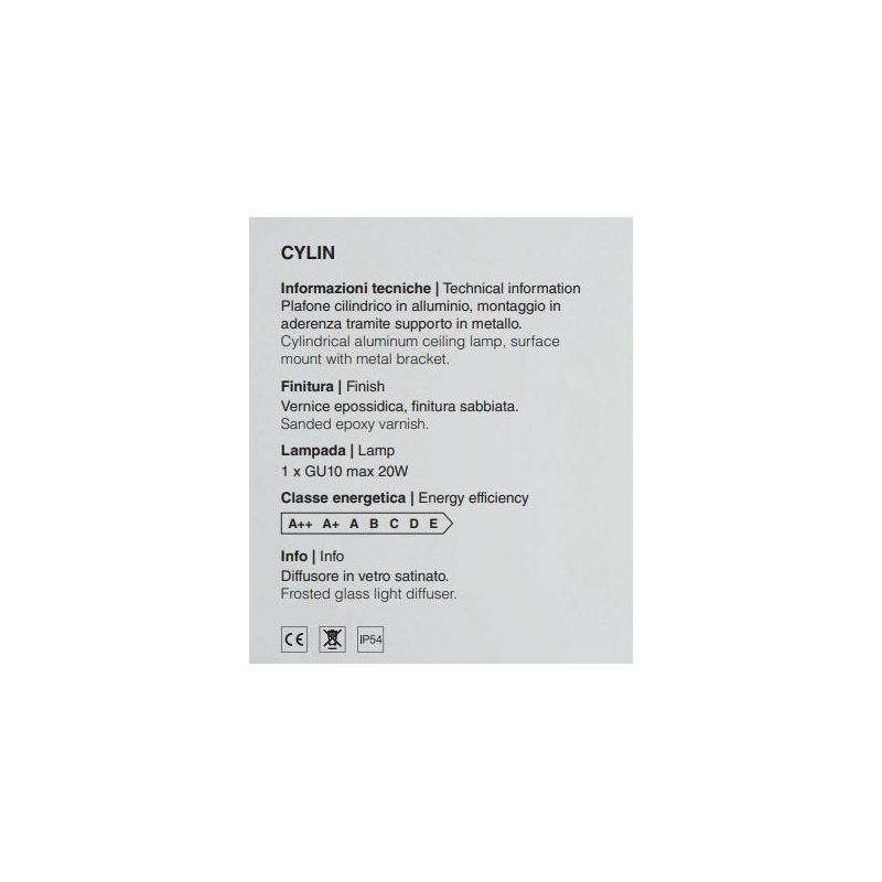 579 580 FARETTO PER ESTERNI A CILINDRO IP54 BIANCO O ANTRACITE ATTACCO GU10 MODERNO ISYLUCE - Cristalensi Shop Online