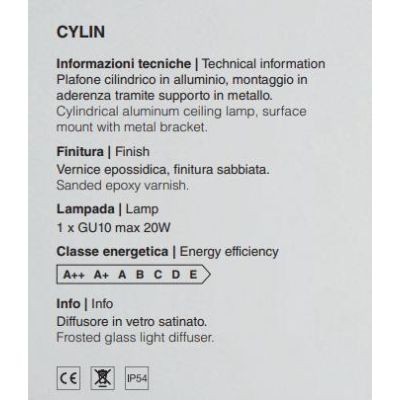 579 580 FARETTO PER ESTERNI A CILINDRO IP54 BIANCO O ANTRACITE ATTACCO GU10 MODERNO ISYLUCE - Cristalensi Shop Online