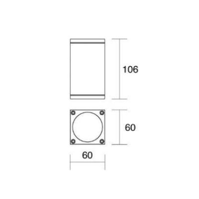 577 578 PICCOLA PLAFONIERA DA ESTERNI IP54 BIANCO O ANTRACITE ATTACCO GU10 MODERNO ISYLUCE - Cristalensi Shop Online