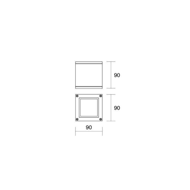575 576 PICCOLA PLAFONIERA A CUBO PER ESTERNI IP54 BIANCO O ANTRACITE ATTACCO GU10 MODERNA ISYLUCE - Cristalensi Shop Online