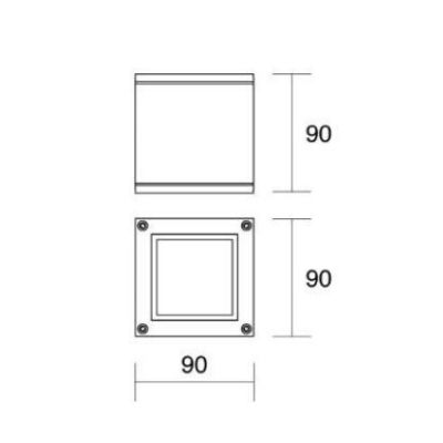575 576 PICCOLA PLAFONIERA A CUBO PER ESTERNI IP54 BIANCO O ANTRACITE ATTACCO GU10 MODERNA ISYLUCE - Cristalensi Shop Online