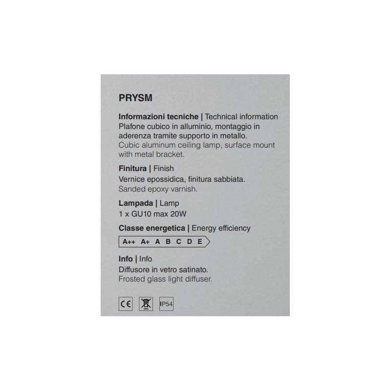 575 576 PICCOLA PLAFONIERA A CUBO PER ESTERNI IP54 BIANCO O ANTRACITE ATTACCO GU10 MODERNA ISYLUCE - Cristalensi Shop Online