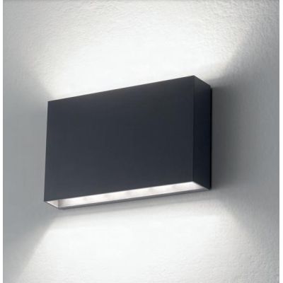 305 APPLIQUE DA ESTERNO ANTI SALSEDINE IP65 BIEMISSIONE LED 12W 3000K O 4000K BIANCO E ANTRACITE ISYLUCE - Cristalensi Shop Onli