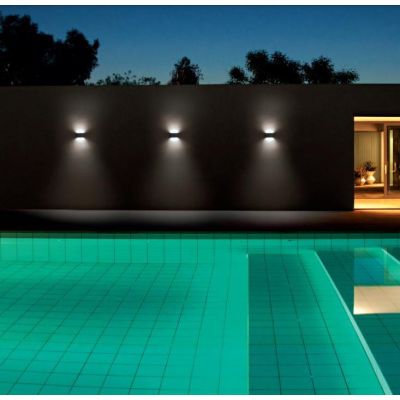 305 APPLIQUE DA ESTERNO ANTI SALSEDINE IP65 BIEMISSIONE LED 12W 3000K O 4000K BIANCO E ANTRACITE ISYLUCE - Cristalensi Shop Onli