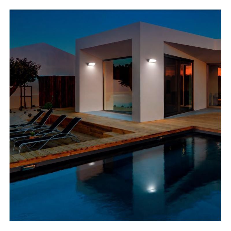 Applique Da Esterno LED 8W 40cm - Impermeabile IP65, 4000K Bianco Naturale, Alluminio, Per Giardino - Foto 9