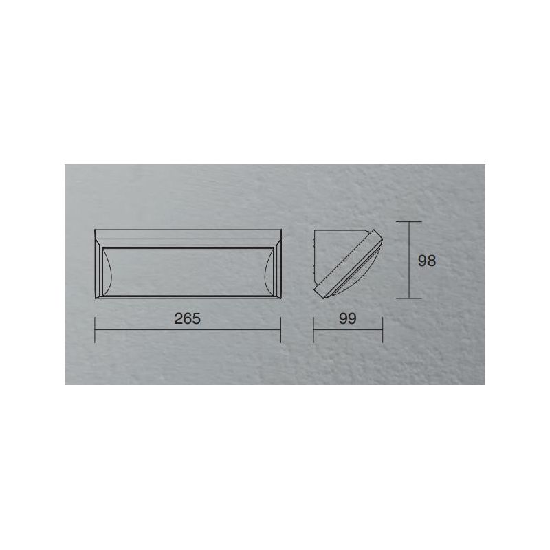 306 APPLIQUE DA ESTERNO ANTI SALSEDINE IP65 LED 12W 3000K O 4000K BIANCO E ANTRACITE ECONOMICA ISYLUCE - Cristalensi Shop Online