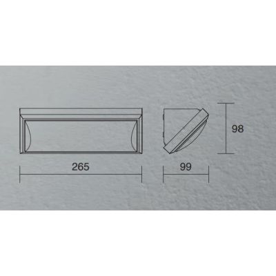 306 APPLIQUE DA ESTERNO ANTI SALSEDINE IP65 LED 12W 3000K O 4000K BIANCO E ANTRACITE ECONOMICA ISYLUCE - Cristalensi Shop Online