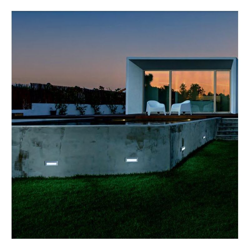 302 SEGNAPASSO DA ESTERNI ANTI SALSEDINE IP65 LED 2W 3000K O 4000K BIANCO E ANTRACITE SENZA SCASSO ISYLUCE - Cristalensi Shop On