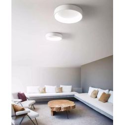 2075 BAND PLAFONIERA AFFRALUX AD ANELLO EXTRA LARGE MODERNA LED 136W LUCE 3200K BIANCO O SABBIA AFFRALUX - Cristalensi Shop Onli 2