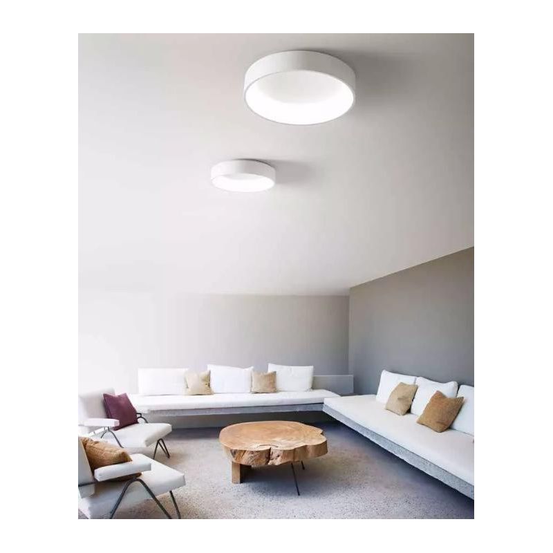 2075 BAND PLAFONIERA AFFRALUX AD ANELLO EXTRA LARGE MODERNA LED 136W LUCE 3200K BIANCO O SABBIA AFFRALUX - Cristalensi Shop Onli