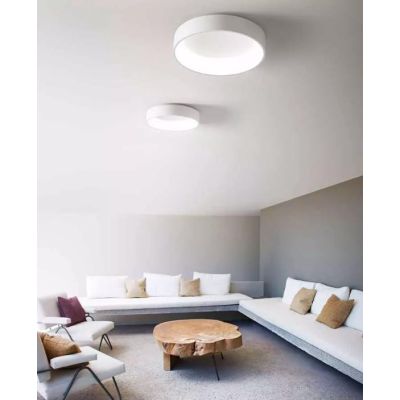 2075 BAND PLAFONIERA AFFRALUX AD ANELLO EXTRA LARGE MODERNA LED 136W LUCE 3200K BIANCO O SABBIA AFFRALUX - Cristalensi Shop Onli