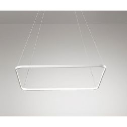 2332 SOSPENSIONE MODERNA ALLUMINIO BIANCO QUADRATA CM 70X70 LED INTEGRATO DA 33W AFFRALUX - Cristalensi Shop Online 2