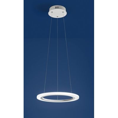 2305 ACRYLED AFFRALUX LAMPADARIO A SOSPENSIONE PICCOLO CON LED 14W ANELLO 42 CM BIANCO AFFRALUX - Cristalensi Shop Online