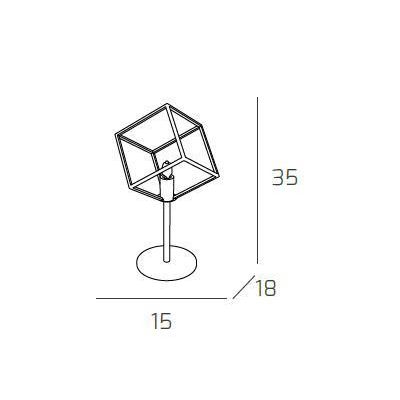 FRAME LAMPADA DA TAVOLO MODERNO A CUBO IN METALLO CROMO LAMPADINA ATTACCO G9 Top Light Illuminazione - Cristalensi Shop Online