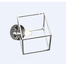 FRAME APPLIQUE MODERNA A FORMA DI CUBO IN METALLO CROMATO CON LAMPADINA ATTACCO G9 Top Light Illuminazione - Cristalensi Shop On 2