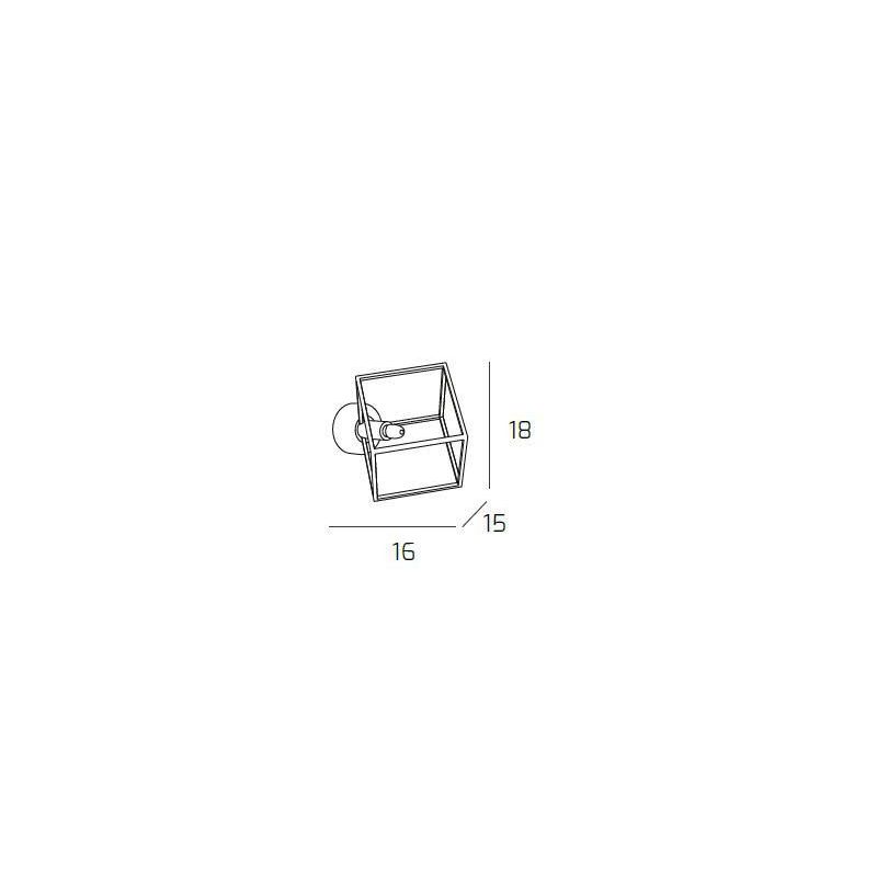 FRAME APPLIQUE MODERNA A FORMA DI CUBO IN METALLO CROMATO CON LAMPADINA ATTACCO G9 Top Light Illuminazione - Cristalensi Shop On