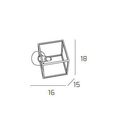 FRAME APPLIQUE MODERNA A FORMA DI CUBO IN METALLO CROMATO CON LAMPADINA ATTACCO G9 Top Light Illuminazione - Cristalensi Shop On