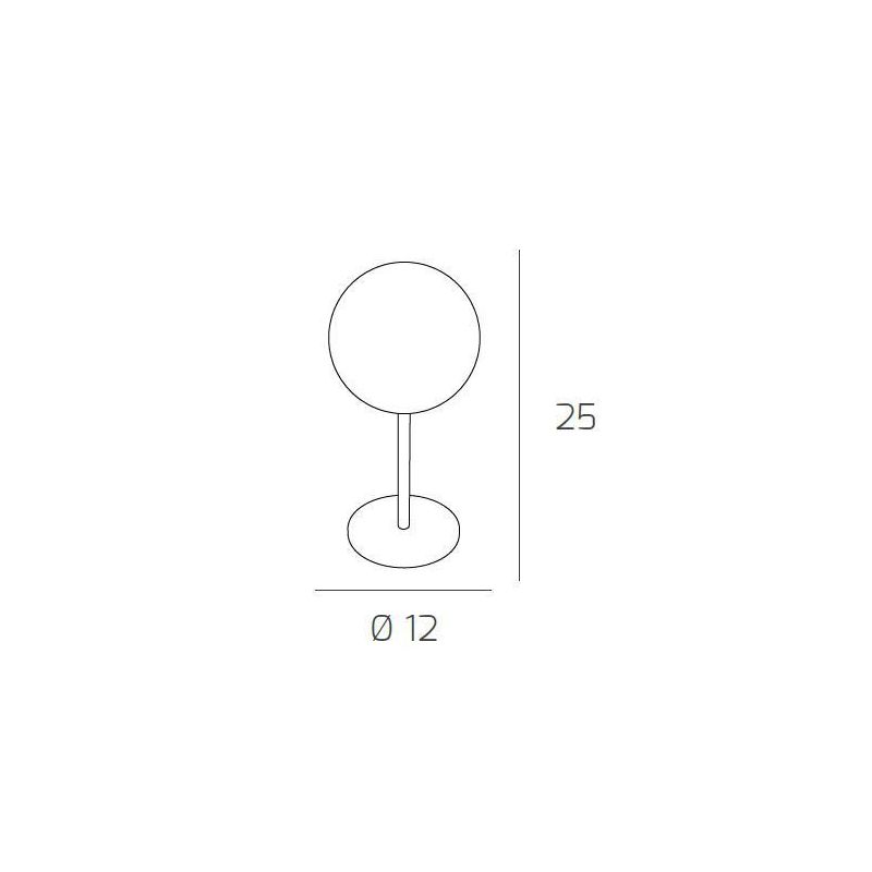 WILLOW LAMPADA DA TAVOLO MODERNA IN METALLO CROMATO CON DIFFUSORE IN TRE DIVERSE VERSIONI Top Light Illuminazione - Cristalensi