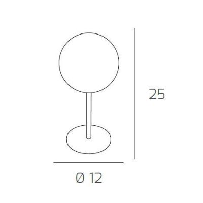 WILLOW LAMPADA DA TAVOLO MODERNA IN METALLO CROMATO CON DIFFUSORE IN TRE DIVERSE VERSIONI Top Light Illuminazione - Cristalensi