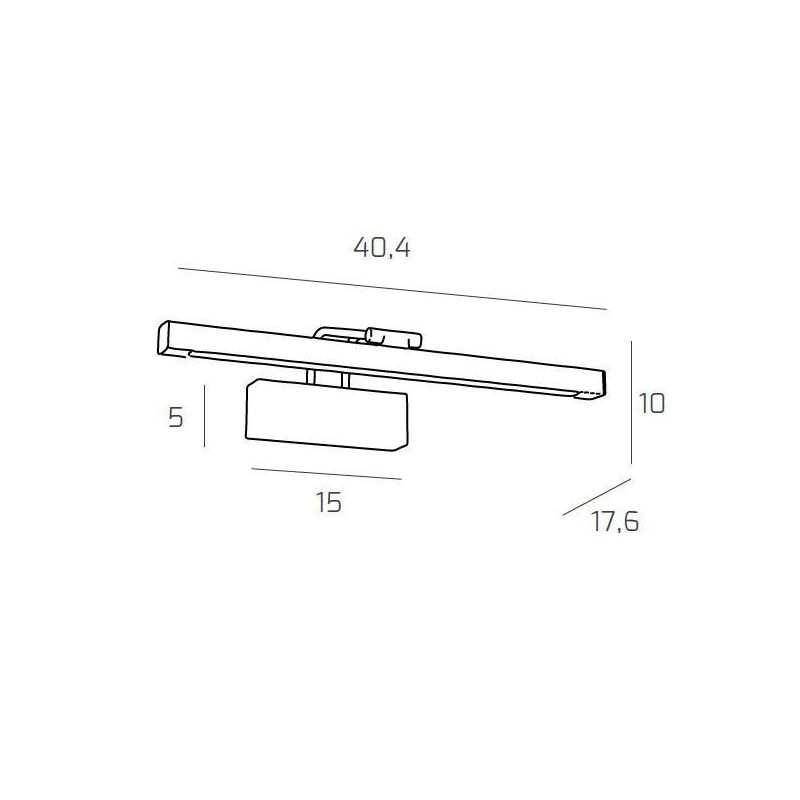 FLEXA LAMPADA DA SPECCHIO MODERNA ORIENTABILE CROMO O NICHEL LED 8W LUCE 3000K O 4000K TOP LIGHT Top Light Illuminazione - Crist