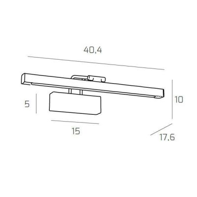 FLEXA LAMPADA DA SPECCHIO MODERNA ORIENTABILE CROMO O NICHEL LED 8W LUCE 3000K O 4000K TOP LIGHT Top Light Illuminazione - Crist