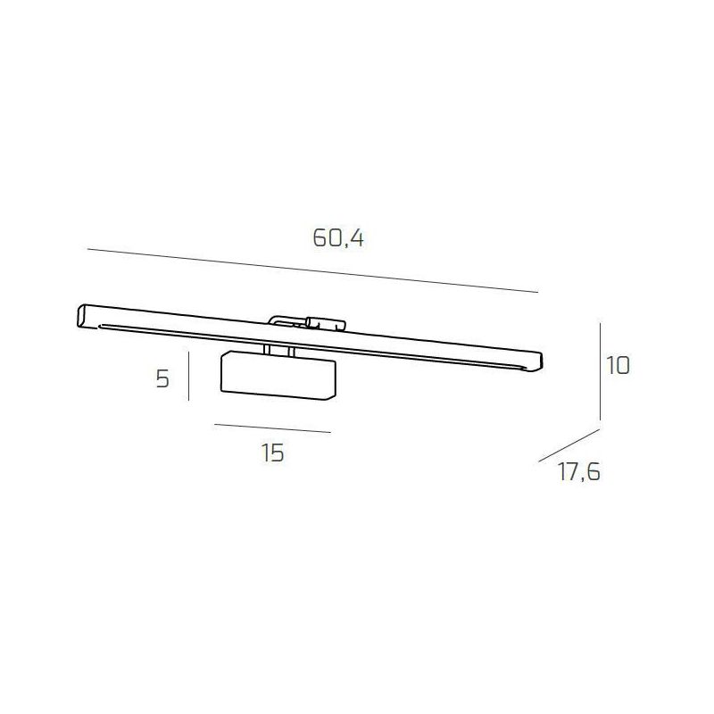 FLEXA LAMPADA DA SPECCHIO MODERNA ORIENTABILE CROMO O NICHEL LED 12W LUCE 3000K O 4000K TOP LIGHT Top Light Illuminazione - Cris