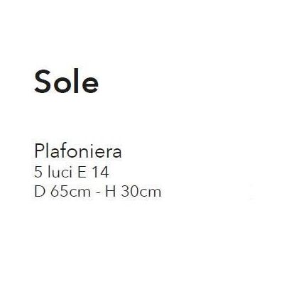 SOLE PLAFONIERA IN METALLO CON DECORI ARGENTO O ORO DIPINTI A MANO MODERNA 5 LUCI CRISTALENSI LUX - Cristalensi Shop Online