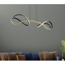 BLITZ SOSPENSIONE MODERNA IN METALLO NERO OPACO LED 40W LUCE 3000K Padana Lampadari - Cristalensi Shop Online 2