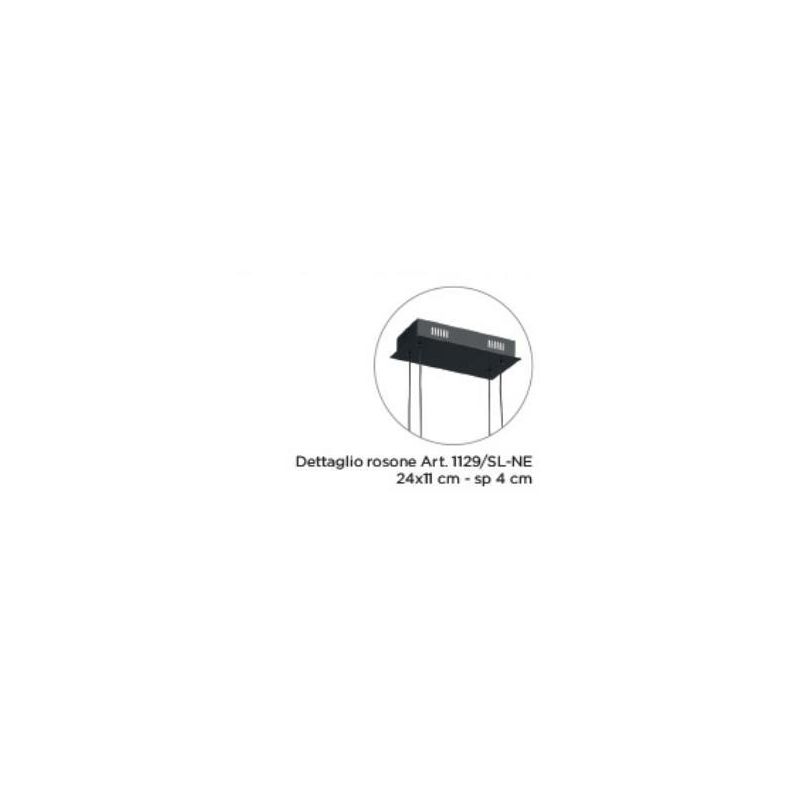 BLITZ SOSPENSIONE MODERNA IN METALLO NERO OPACO LED 40W LUCE 3000K Padana Lampadari - Cristalensi Shop Online