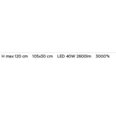 BLITZ SOSPENSIONE MODERNA IN METALLO NERO OPACO LED 40W LUCE 3000K Padana Lampadari - Cristalensi Shop Online