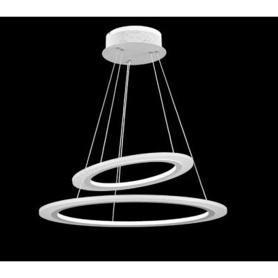ORBIT SOSPENSIONE A 2 ANELLI MODERNA LED 50W LUCE DIMMERABILE BIANCA CON TELECOMANDO INCLUSO Padana Lampadari - Cristalensi Shop