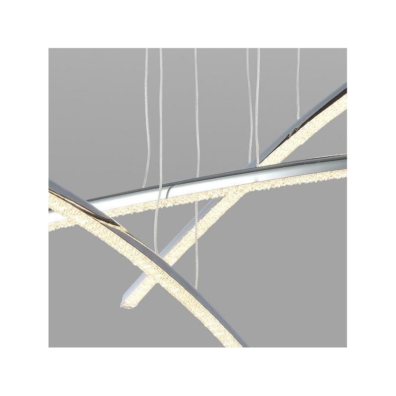 VICKY SOSPENSIONE IN METALLO CROMATO MODERNA D80 CM CON LED 38W LUCE 4000K Padana Lampadari - Cristalensi Shop Online