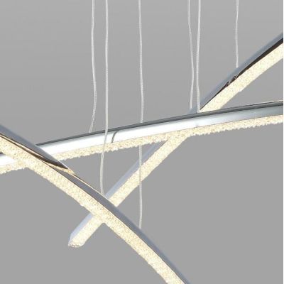 VICKY SOSPENSIONE IN METALLO CROMATO MODERNA D80 CM CON LED 38W LUCE 4000K Padana Lampadari - Cristalensi Shop Online