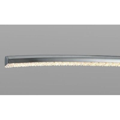 VICKY SOSPENSIONE LINEARE CURVA IN METALLO CROMATO MODERNA L100 CM CON LED 15W LUCE 4000K Padana Lampadari - Cristalensi Shop On