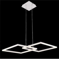 TALETE SOSPENSIONE CON 2 RIQUADRI IN METALLO BIANCO MODERNA LED 34W LUCE 3000K O 4000K Padana Lampadari - Cristalensi Shop Onlin 2