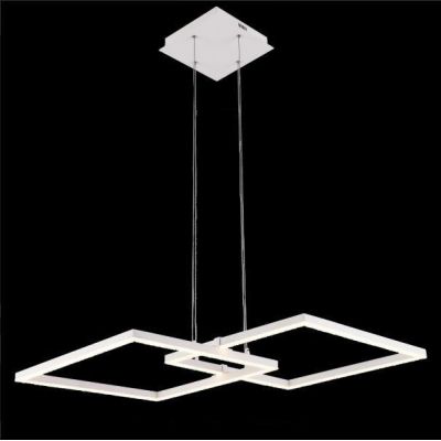 TALETE SOSPENSIONE CON 2 RIQUADRI IN METALLO BIANCO MODERNA LED 34W LUCE 3000K O 4000K Padana Lampadari - Cristalensi Shop Onlin