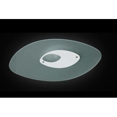 FUTURA PLAFONIERA MODERNA IN LASTRA DI VETRO SATINATO CON LED DA 12W LUCE 3000K Padana Lampadari - Cristalensi Shop Online