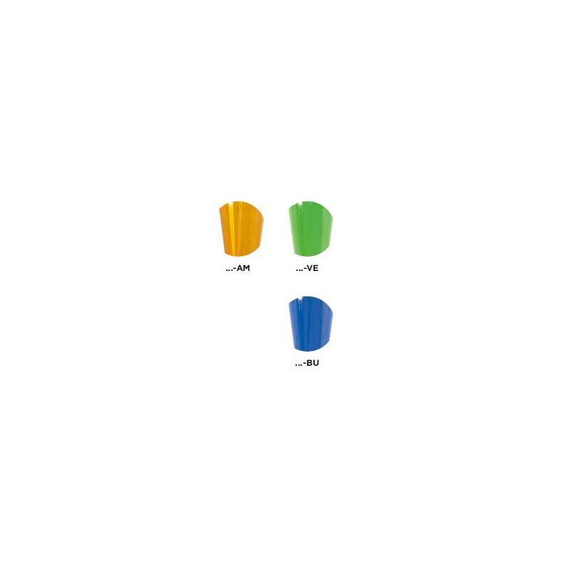PROSIT LAMPADA DA TERRA IN VETRO PYREX AMBRA VERDE O BLU DETTAGLI CROMO LAMPADINA ATTACCO E27 Padana Lampadari - Cristalensi Sho