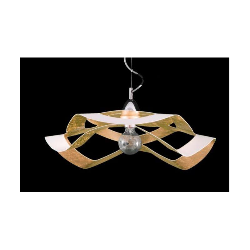 FLY SOSPENSIONE MODERNA IN 5 FINITURE COLORE CON LAMPADINA E27 A VISTA DIAMETRO CM 55 Padana Lampadari - Cristalensi Shop Online