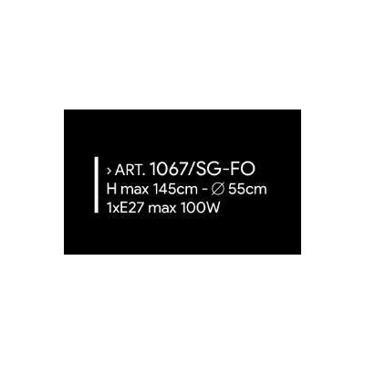 FLY SOSPENSIONE MODERNA IN 5 FINITURE COLORE CON LAMPADINA E27 A VISTA DIAMETRO CM 55 Padana Lampadari - Cristalensi Shop Online