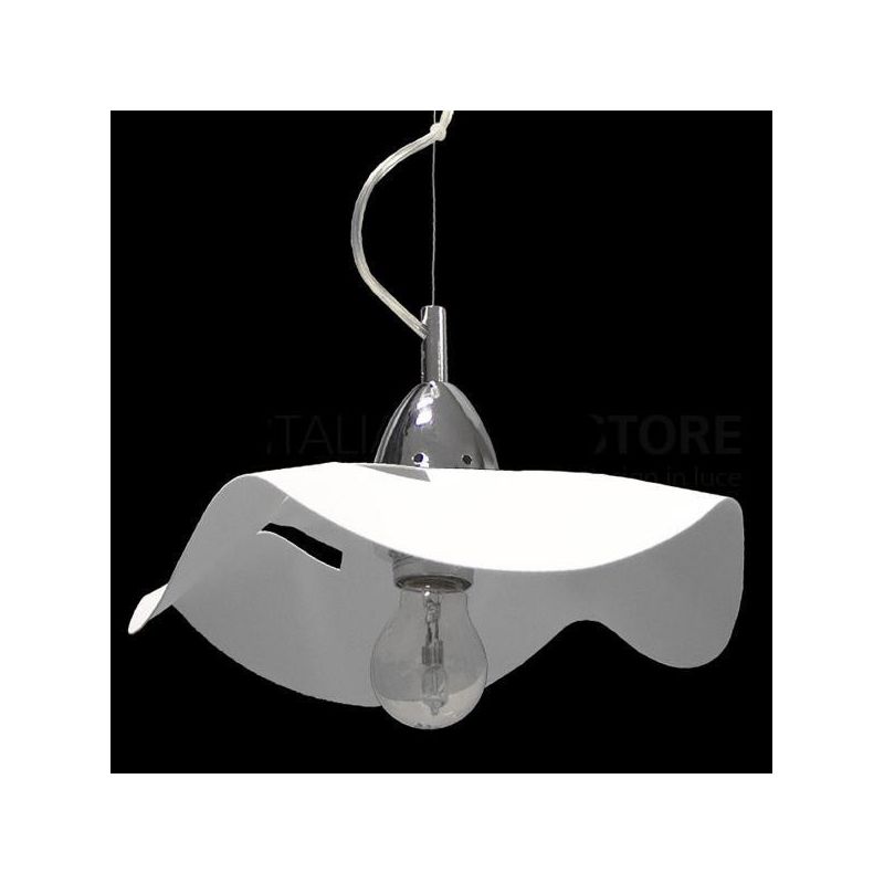 FLY PICCOLA SOSPENSIONE DIAMETRO CM 30 IN METALLO 4 FINITURE COLORE CON LAMPADINA E27 A VISTA MODERNA Padana Lampadari - Cristal